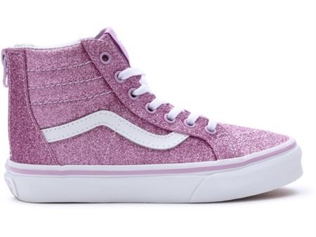 VANS Uy Sk8-Hi Zip Glitter Lilac Skor For Discount