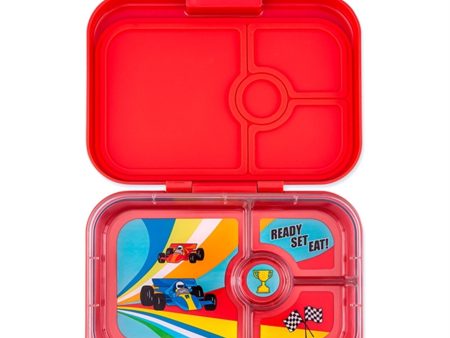 Yumbox Panino 4 Rum Matlåda Roar Red Race Cars For Cheap