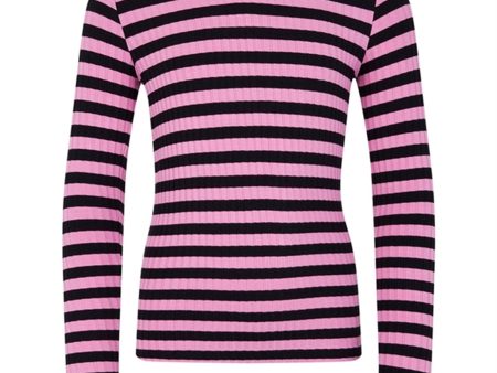 Mads Nørgaard 5x5 Classic Stripe Talika Tröja Stripe Begonia Pink Cheap