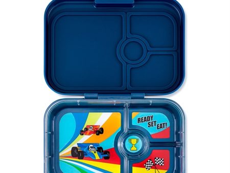 Yumbox Panino 4 Rum Matlåda Monte Carlo Blue Race Cars For Cheap