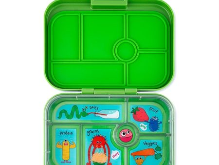 Yumbox Original 6 Rum Matlåda Matcha Green Funny Monsters Hot on Sale