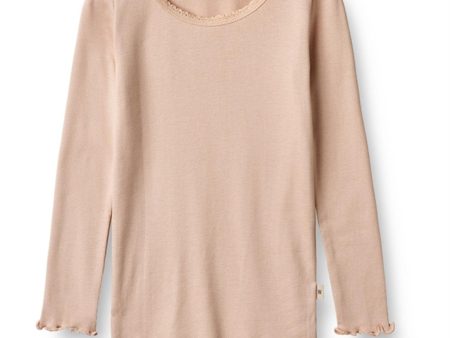 Wheat Rose Dust Rib Bluse Reese For Cheap