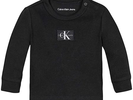 Calvin Klein Monogram Rib Tröja Ck Black Discount