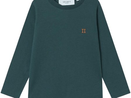 Les Deux Kids Pine Green Orange Nørregaard Bluse Online Hot Sale